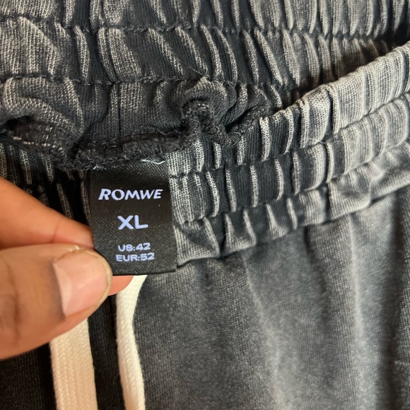 Rowme Men’s Pull On Grunge Goth Band Flame Rhinestone Lightweight Shorts X-Large - Picture 5 of 8